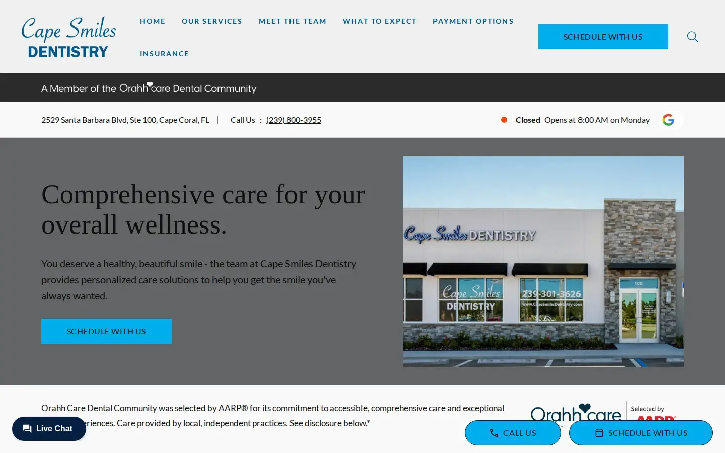 Homepage preview of Cape Smiles Dentistry