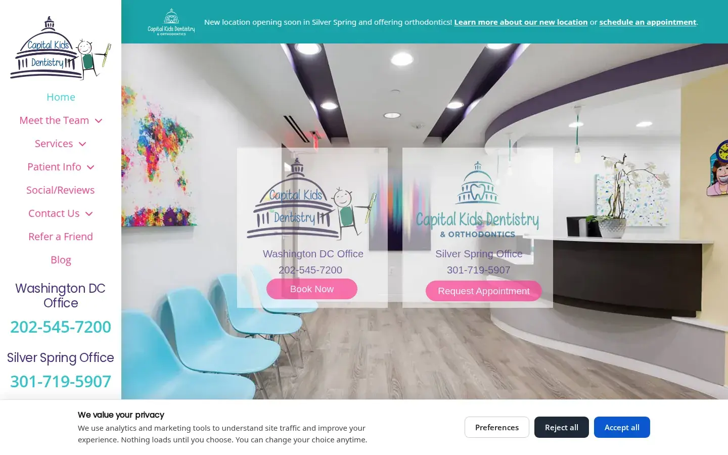 Homepage preview of Capital Kids Dentistry