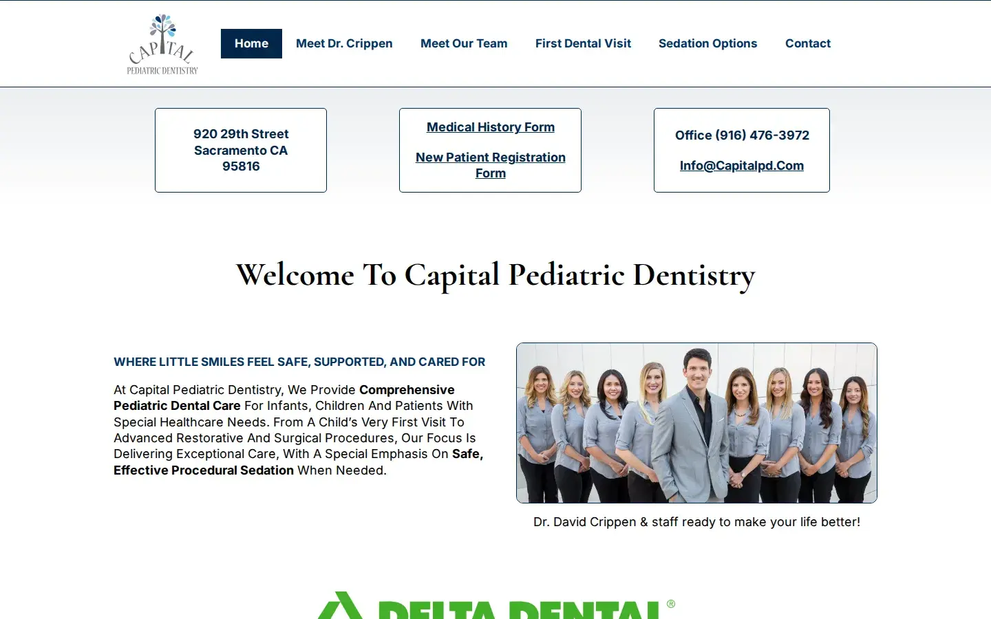 Homepage preview of Capital Pediatric Dentistry – David Crippen