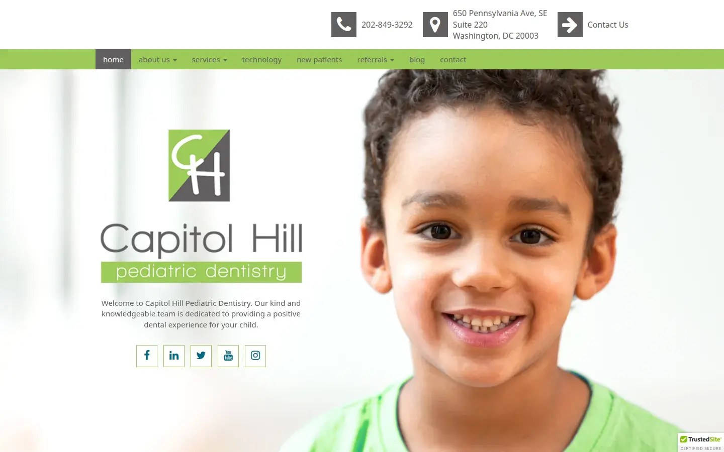 Homepage preview of Capitol Hill Pediatric Dentistry