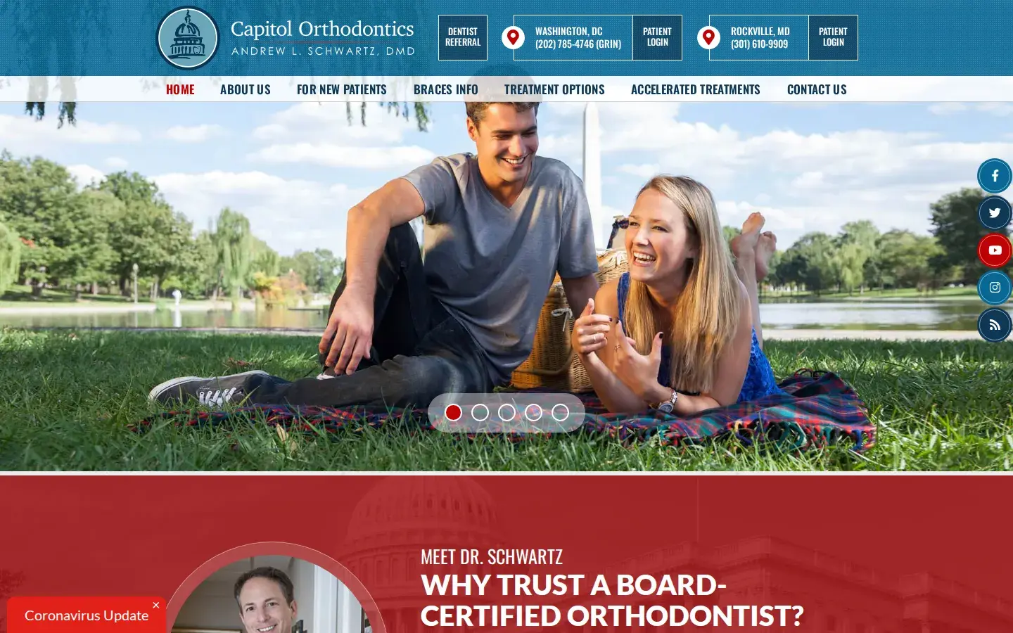 Homepage preview of Capitol Orthodontics, PC