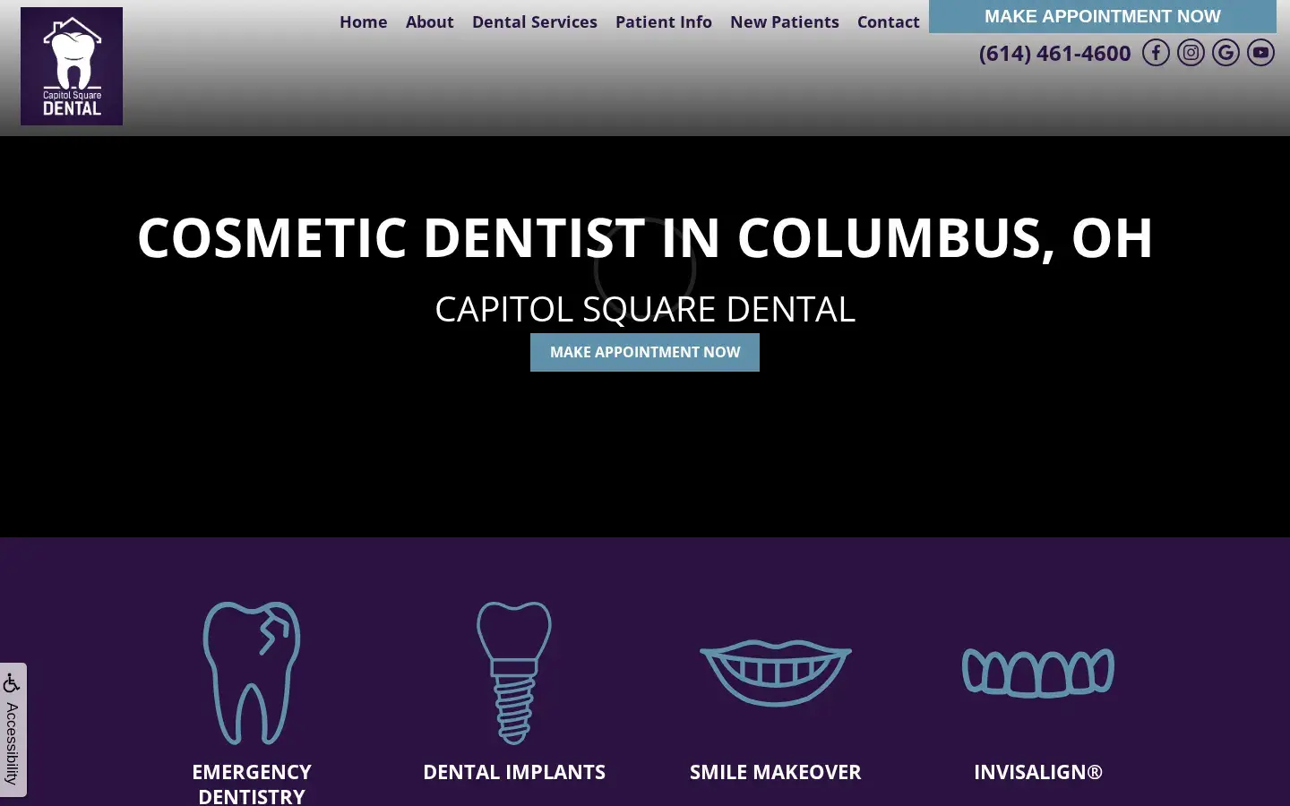 Homepage preview of Capitol Square Dental