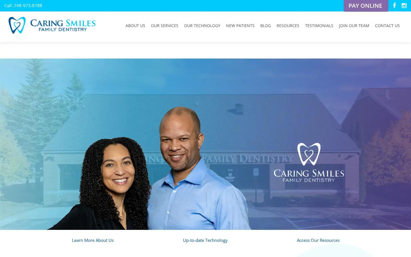 Homepage preview of Caring Smiles Family Dentistry