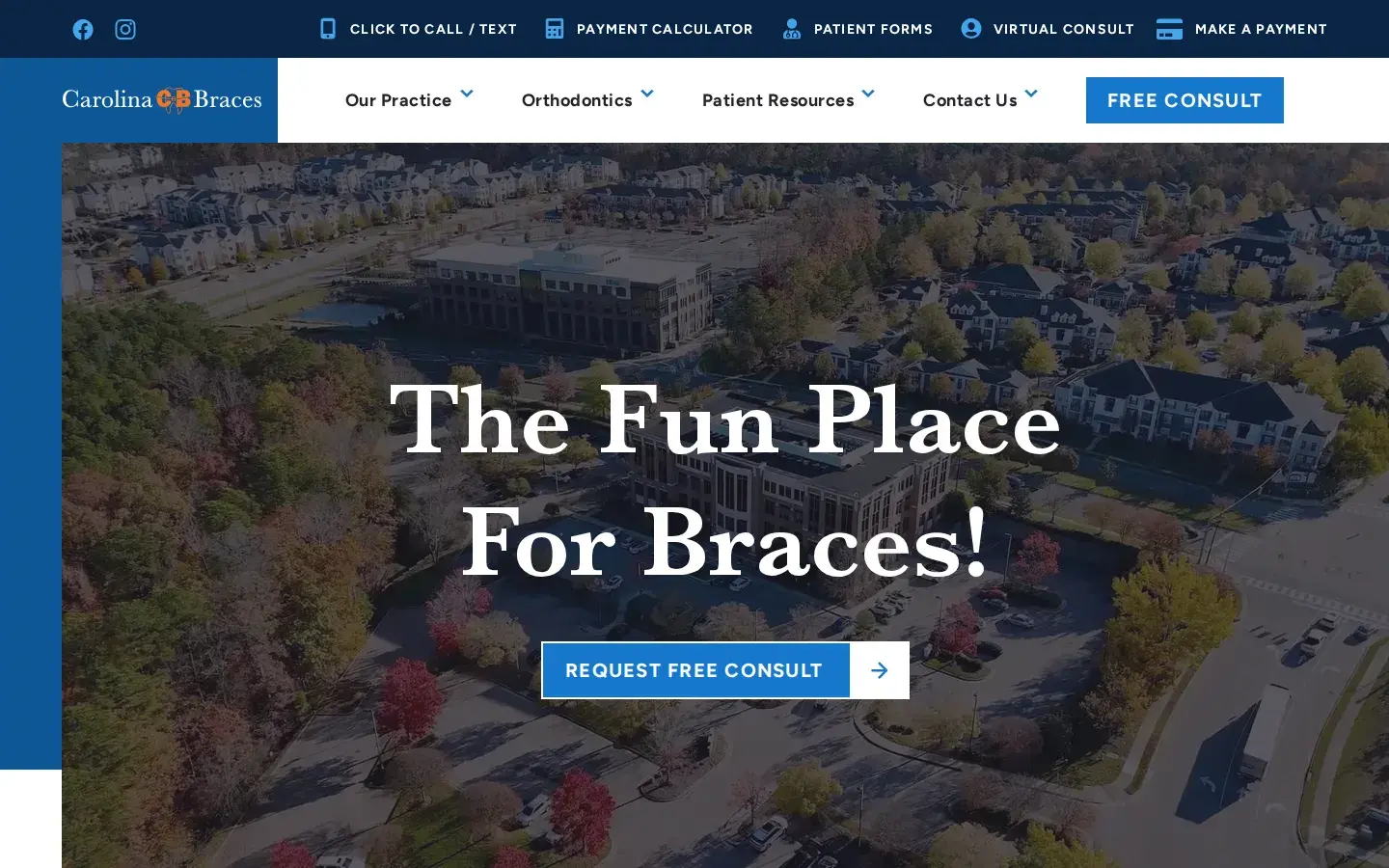 Homepage preview of Carolina Braces