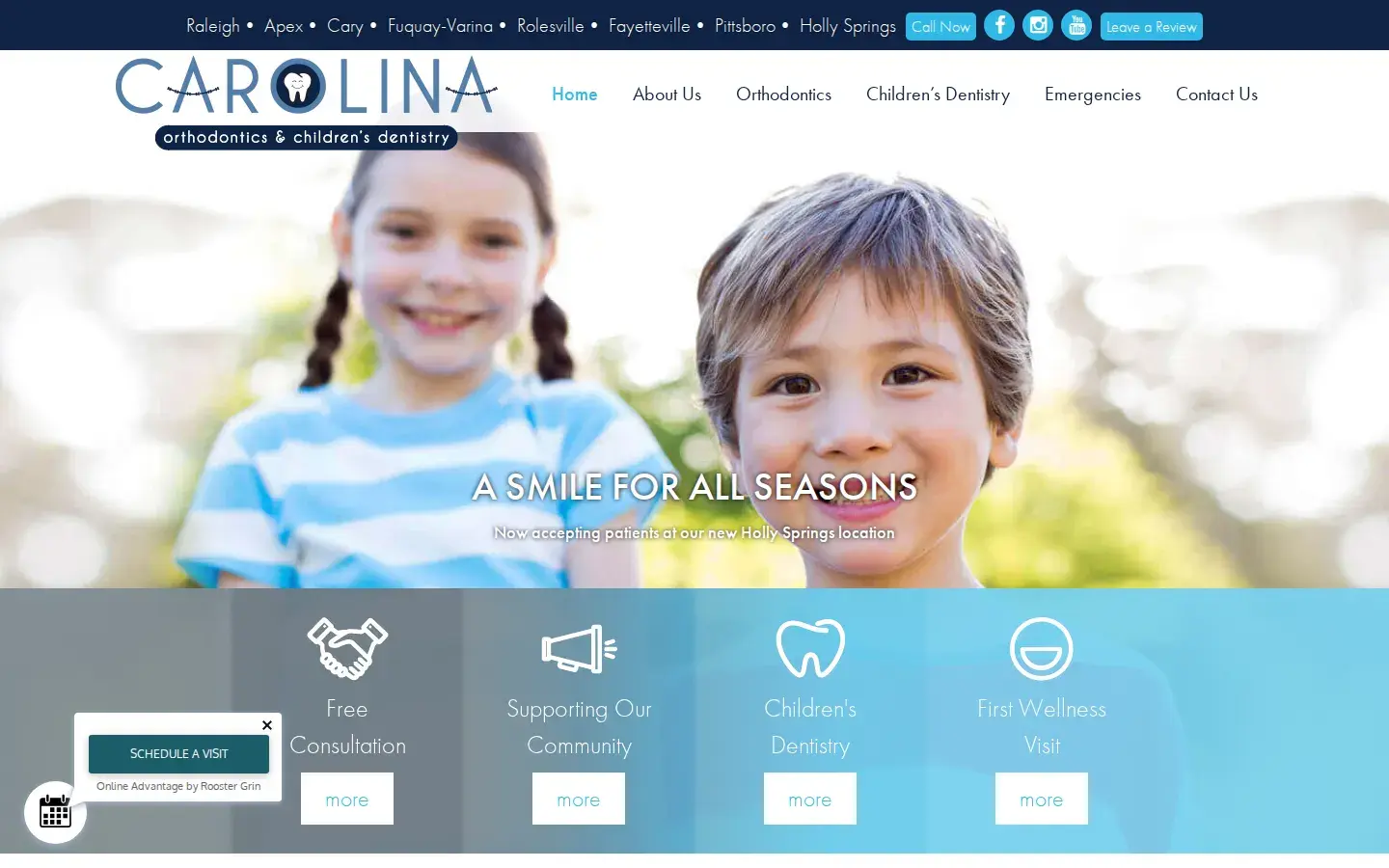 Homepage preview of Carolina Orthodontics & Children’s Dentistry