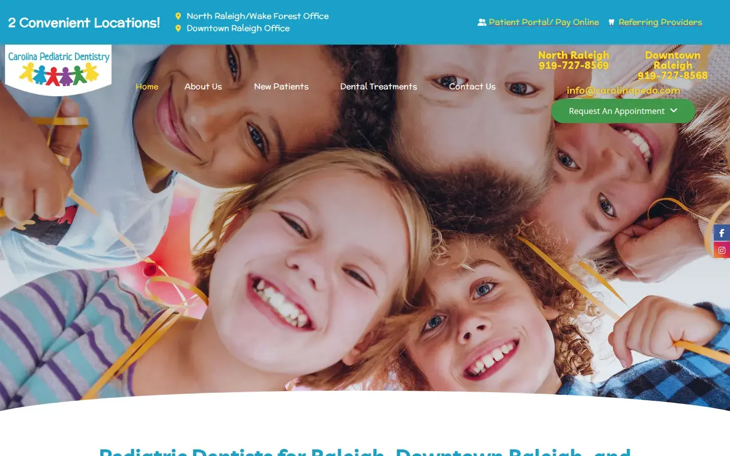 Homepage preview of Carolina Pediatric Dentistry North Raleigh/Wake Forest/Wakefield