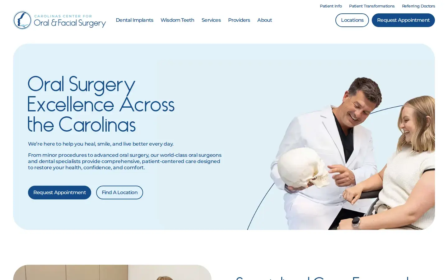 Homepage preview of Carolinas Center for Oral & Facial Surgery & Dental Implants