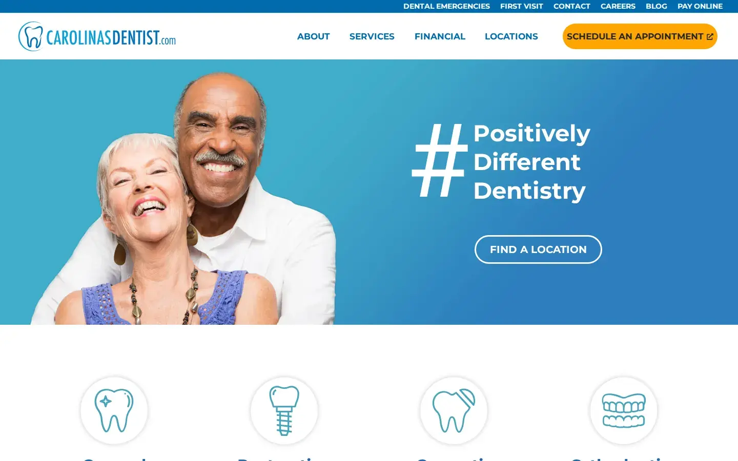 Homepage preview of CarolinasDentist