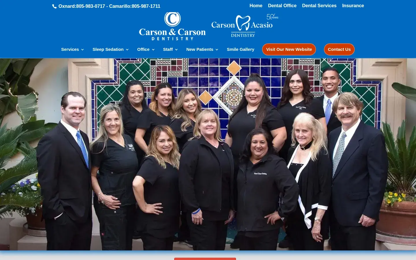 Homepage preview of Carson & Carson DDS