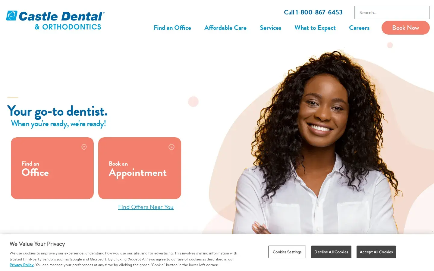 Homepage preview of Castle Dental