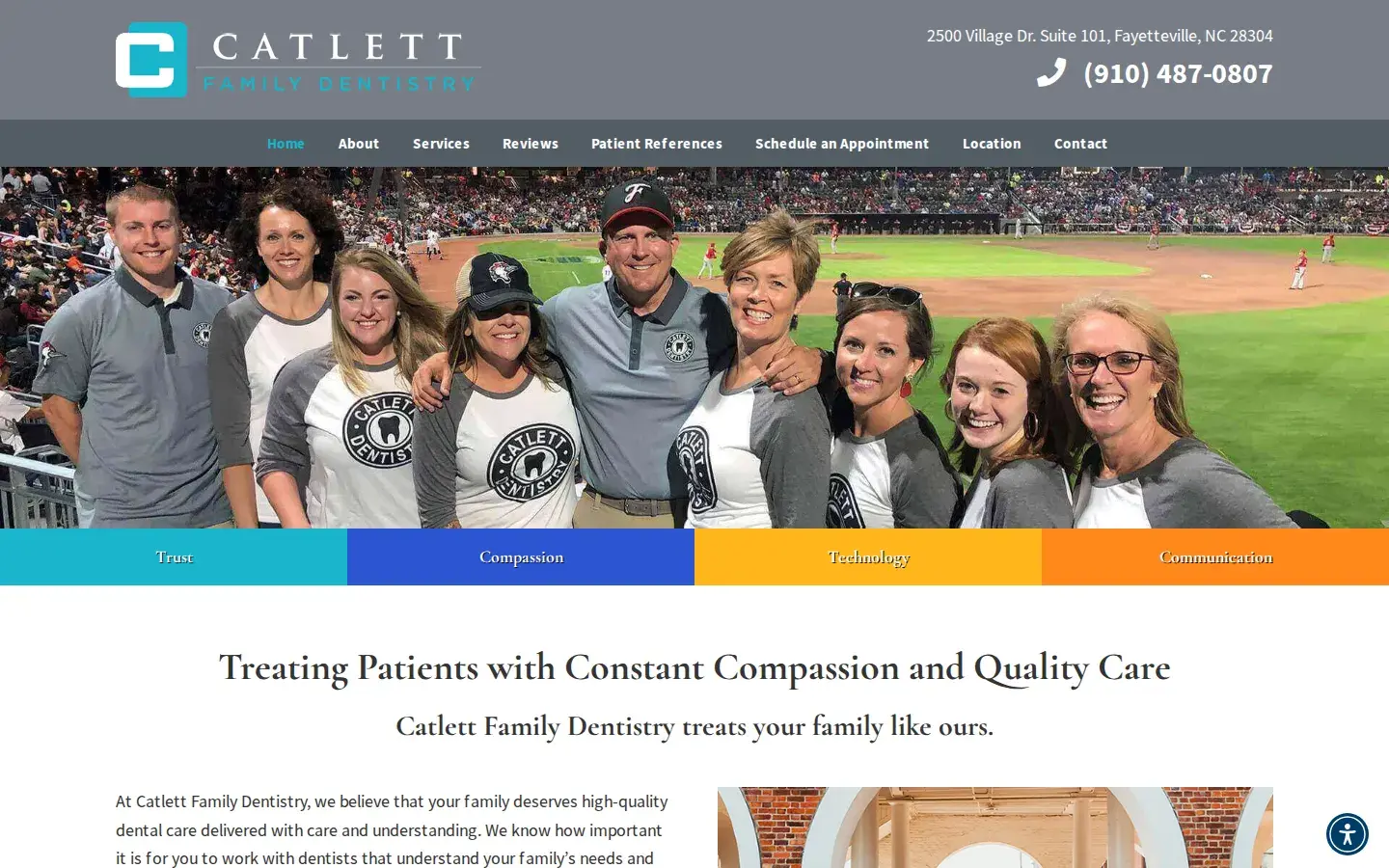 Homepage preview of Catlett Family Dentistry