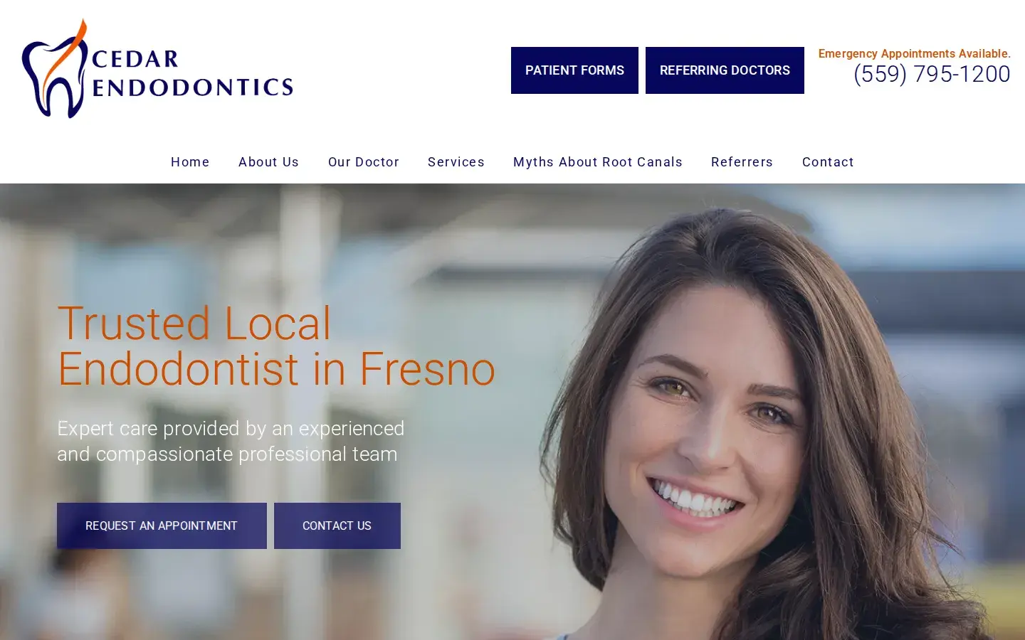 Homepage preview of Cedar Endodontics – Kyan Salehi, DMD MsD