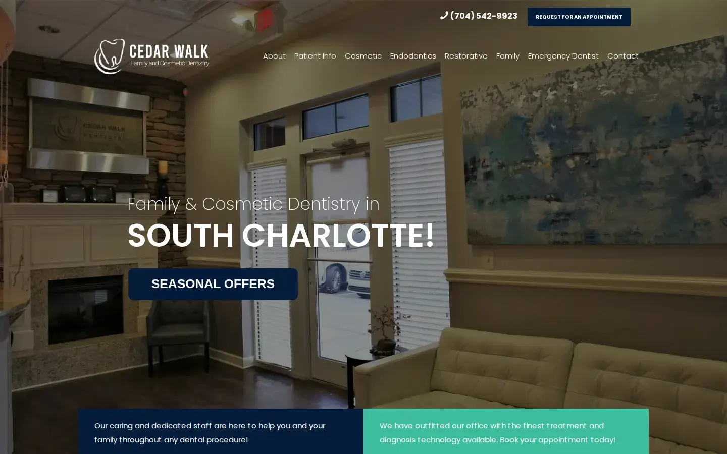Homepage preview of Cedar Walk Family and Cosmetic Dentistry