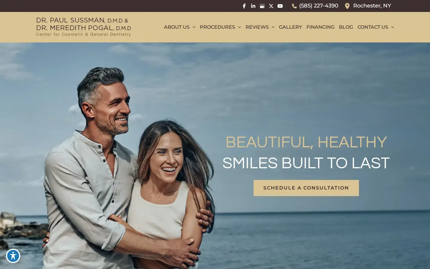 Homepage preview of Center for Cosmetic Dentistry