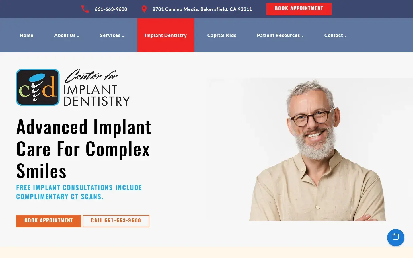 Homepage preview of Center for Implant Dentistry
