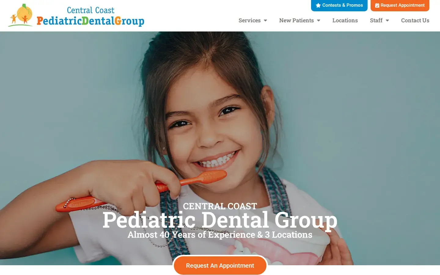 Homepage preview of Central Coast Pediatric Dental Group