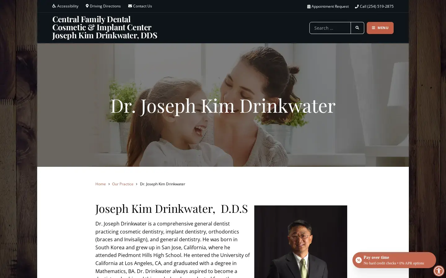 Homepage preview of Central Family Dental