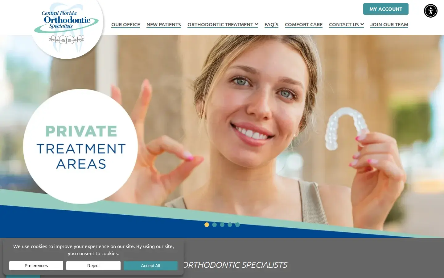 Homepage preview of Central Florida Orthodontic Specialists