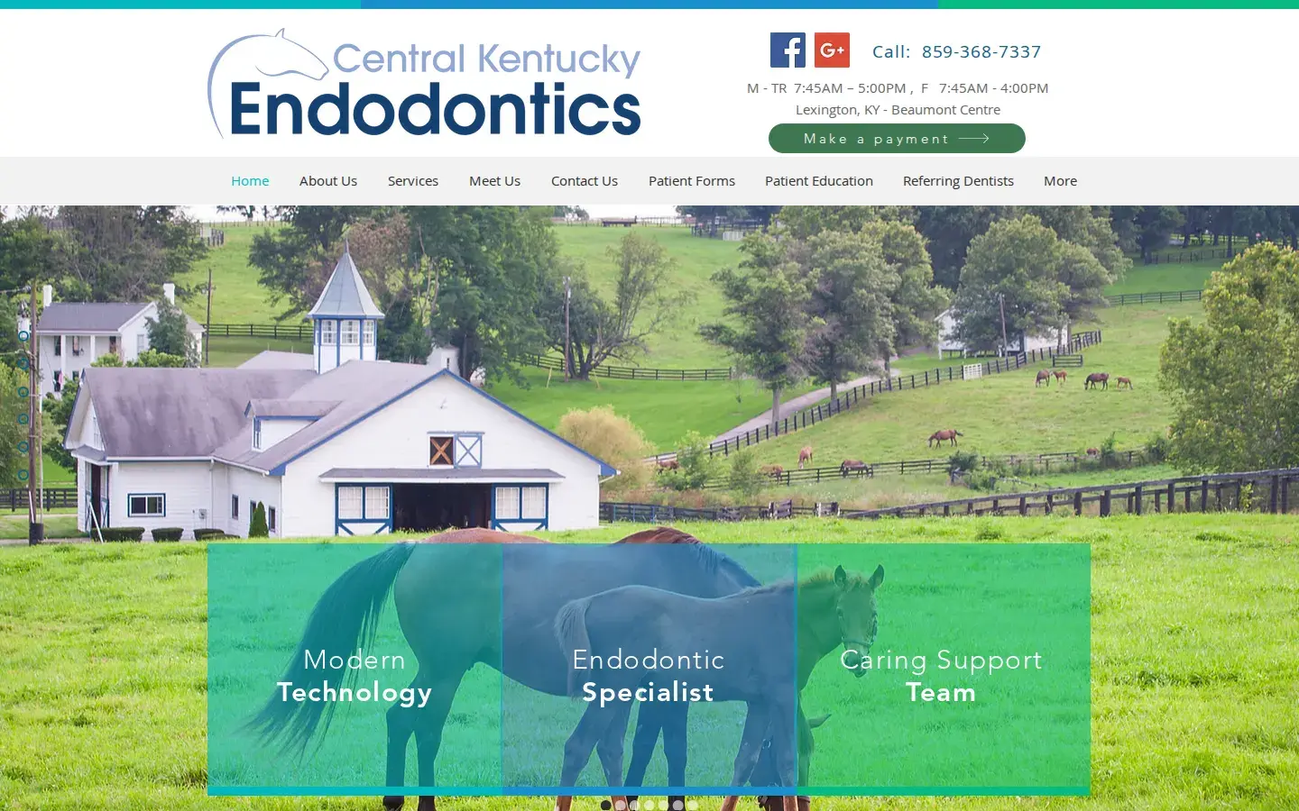 Homepage preview of Central Kentucky Endodontics