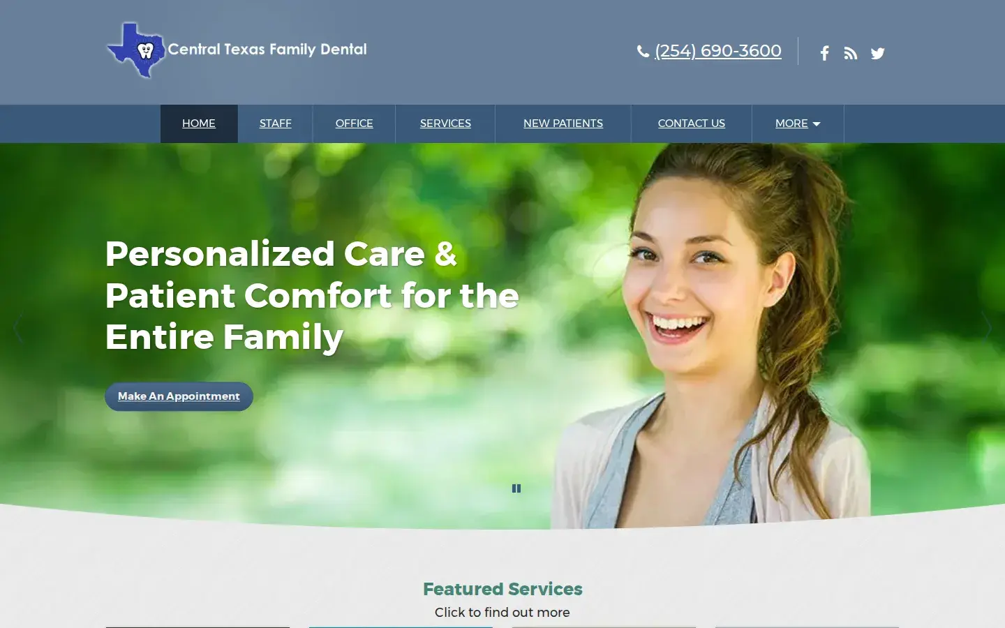 Homepage preview of Central Texas Family Dental