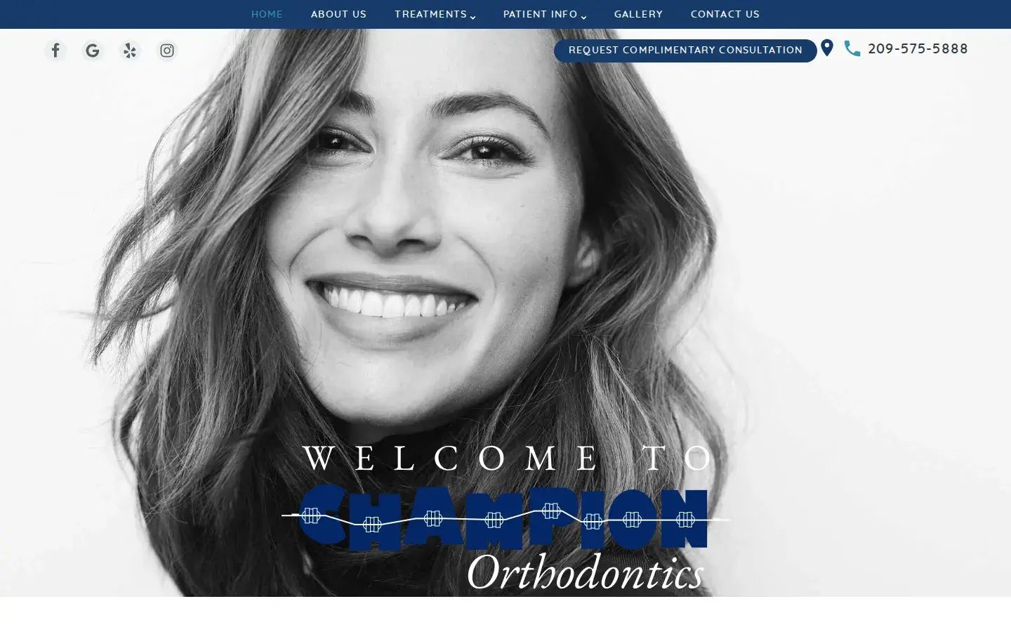 Homepage preview of Champion Orthodontics