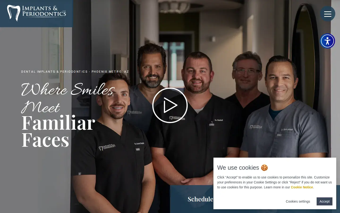 Homepage preview of Chandler Implants and Periodontics