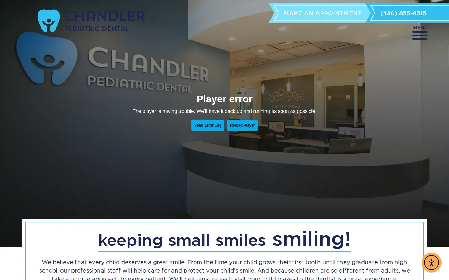 Homepage preview of Chandler Pediatric Dental