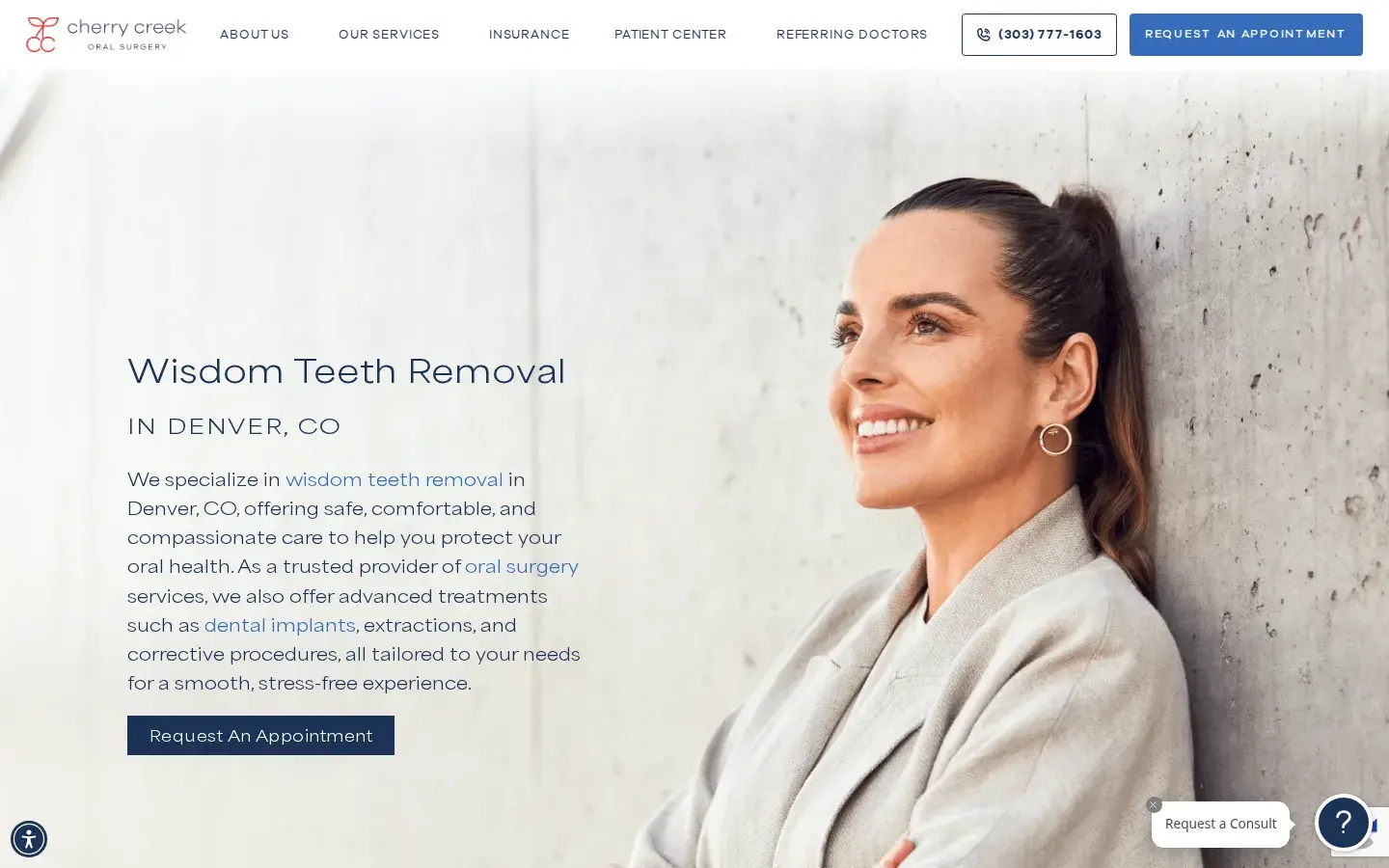 Homepage preview of Cherry Creek Oral Surgery & Dental Implants