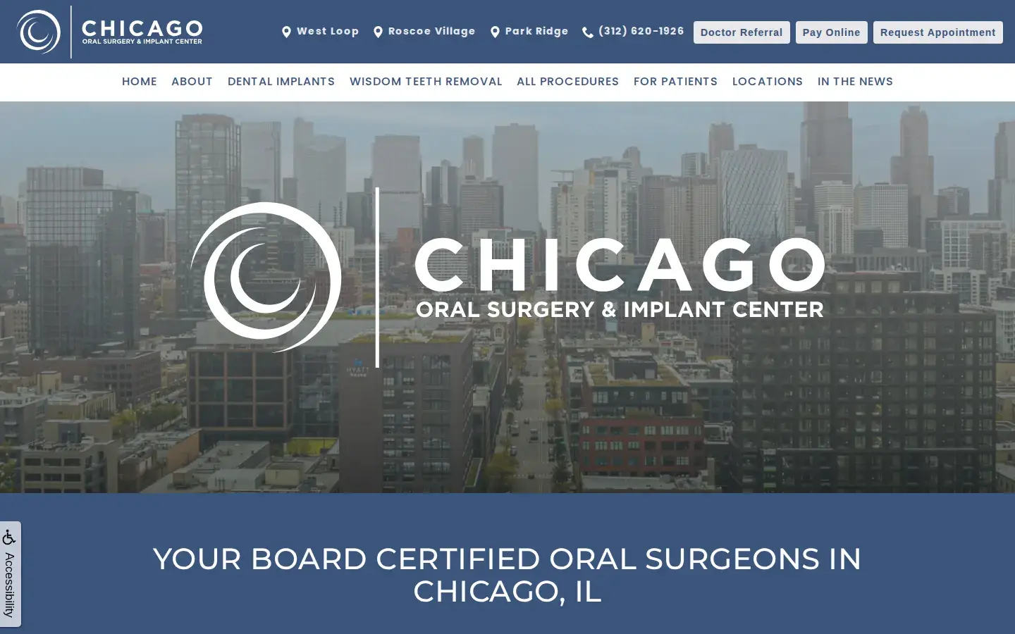 Homepage preview of Chicago Oral Surgery & Implant Center