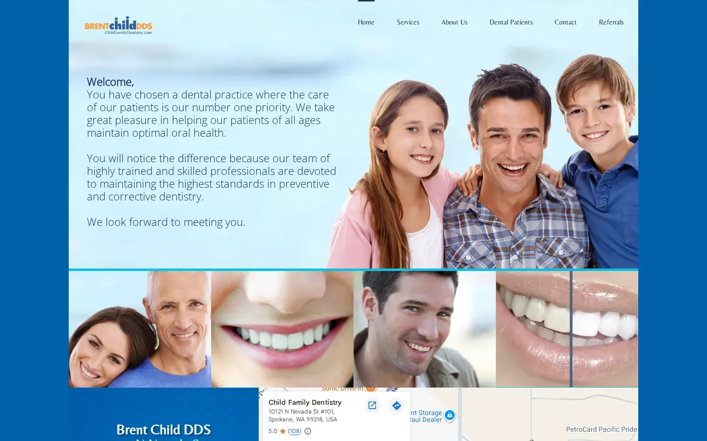 Homepage preview of Child Family Dentistry