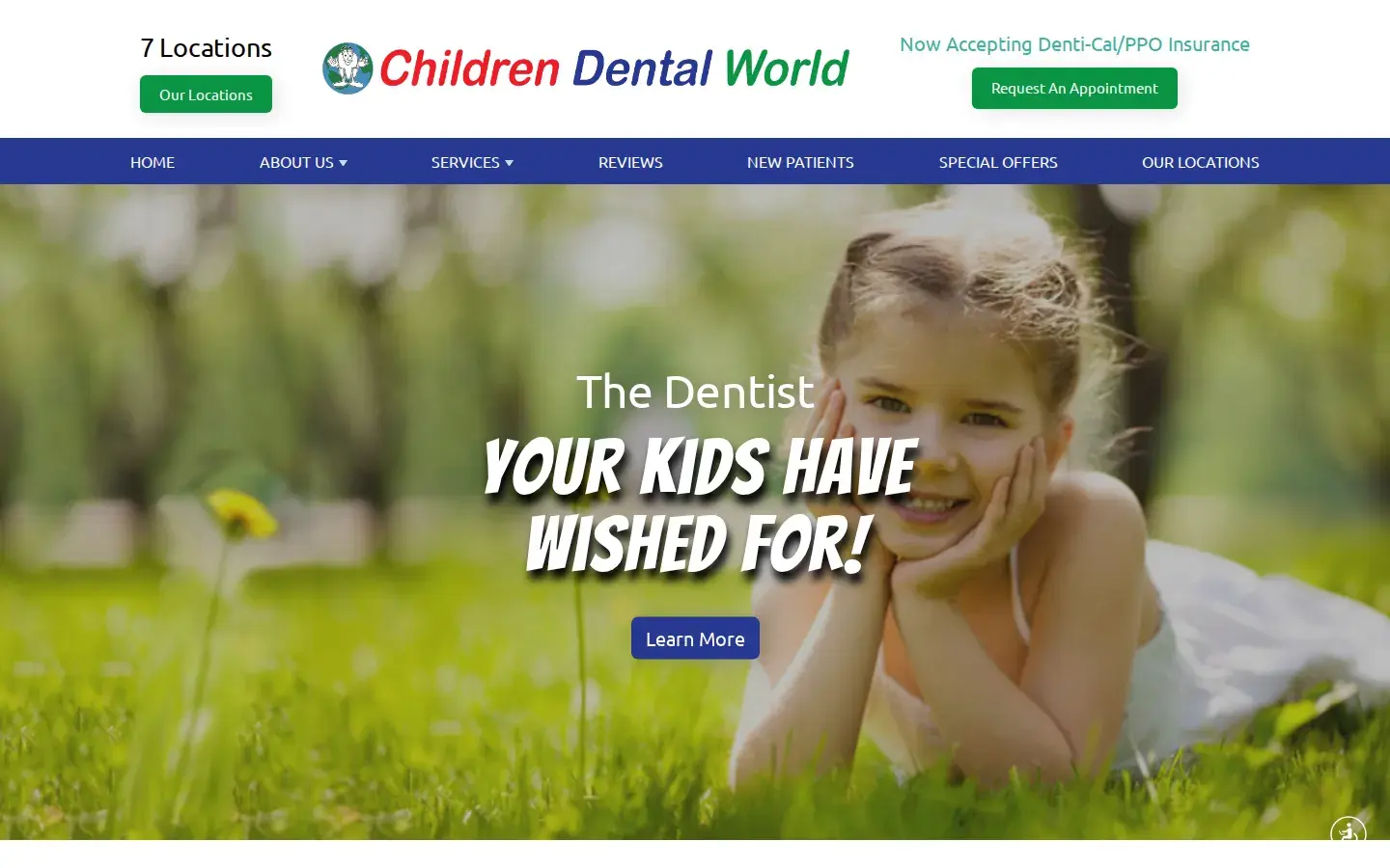 Homepage preview of Children Dental World