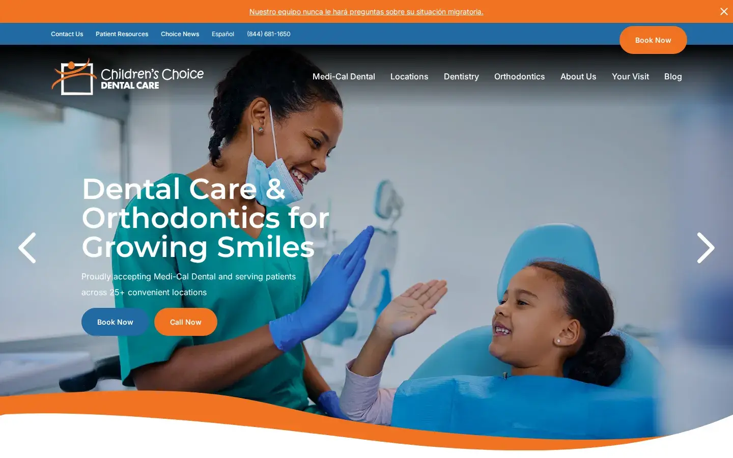 Homepage preview of Children’s Choice Dental Care