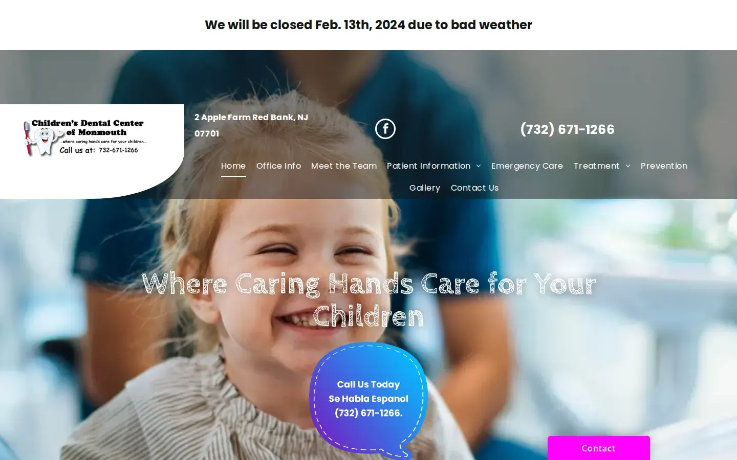 Homepage preview of Children’s Dental Center of Monmouth