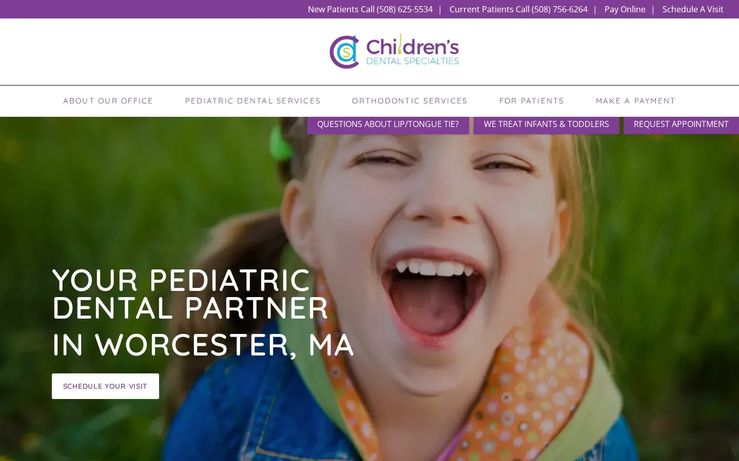 Homepage preview of Children's Dental Specialties