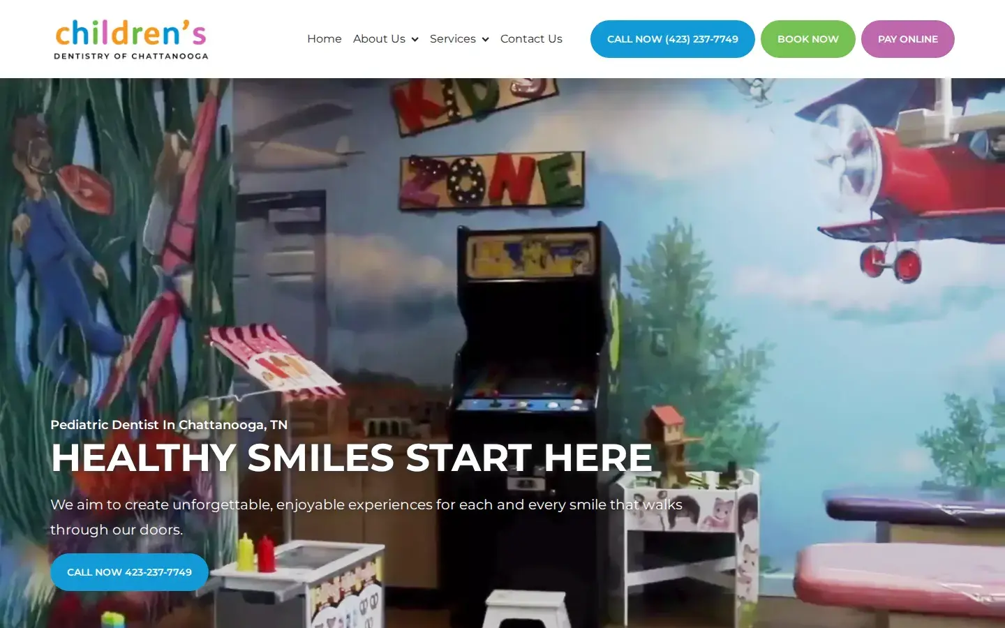 Homepage preview of Children’s Dentistry of Chattanooga