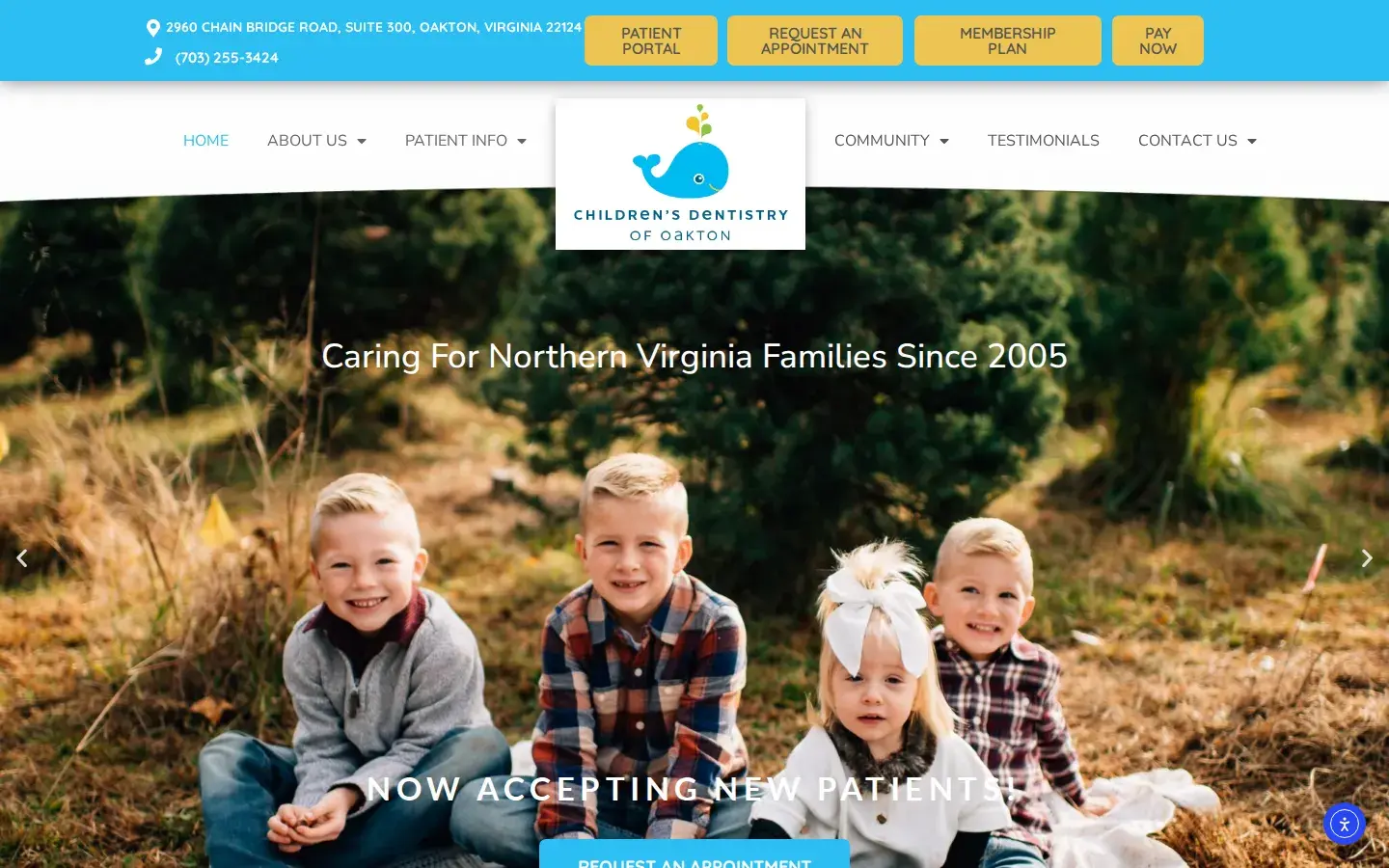 Homepage preview of Children’s Dentistry of Oakton