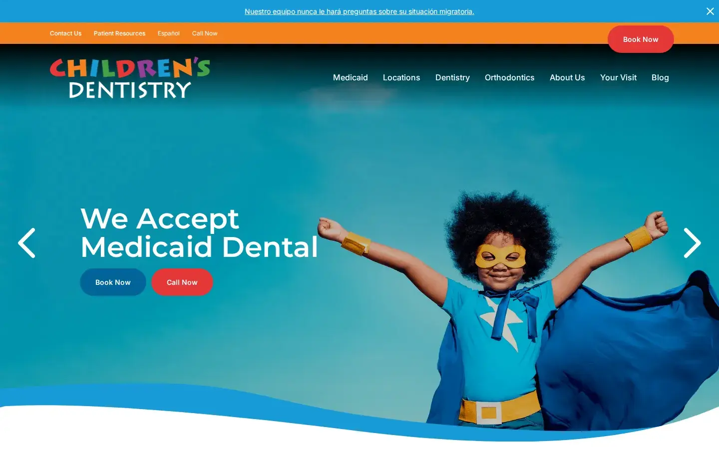 Homepage preview of Children’s Dentistry, Orthodontics, and Vision
