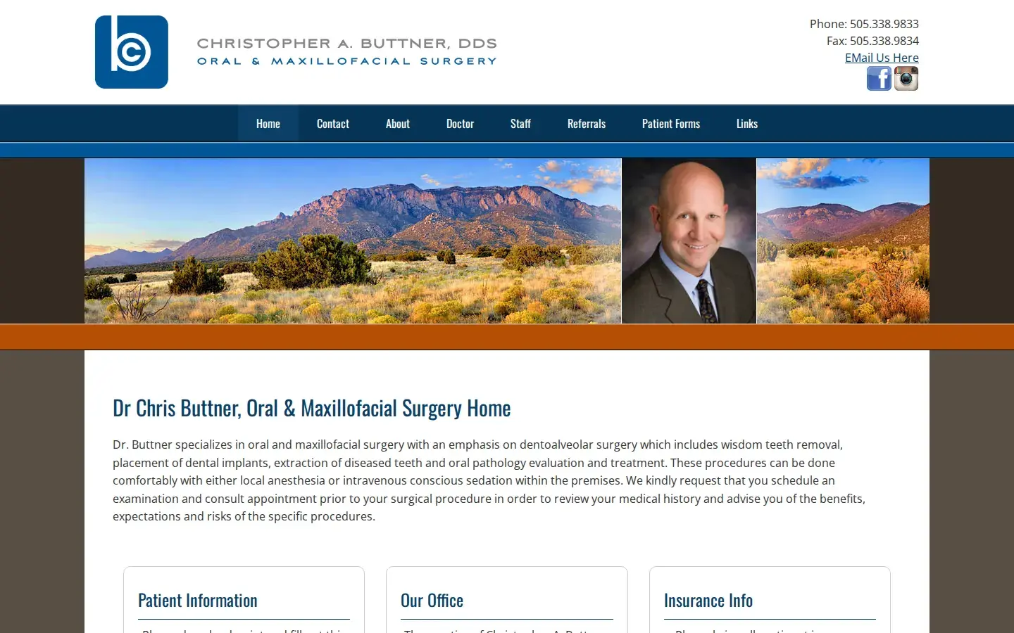 Homepage preview of Christopher A Buttner DDS