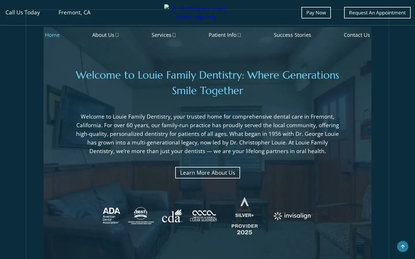 Homepage preview of Christopher L. Louie, DDS, Inc.
