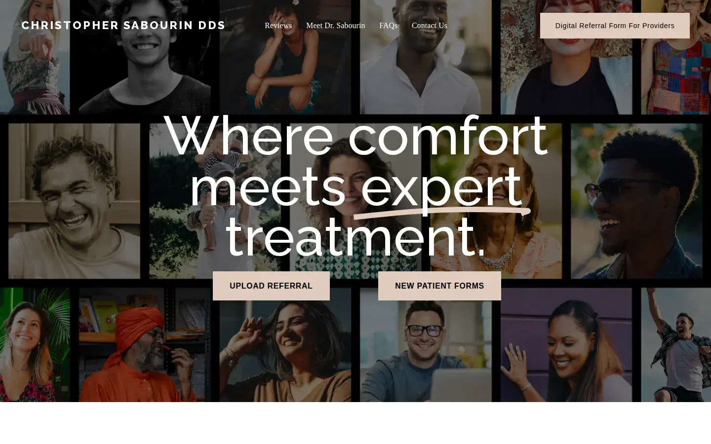 Homepage preview of Christopher Sabourin DDS – Fresno