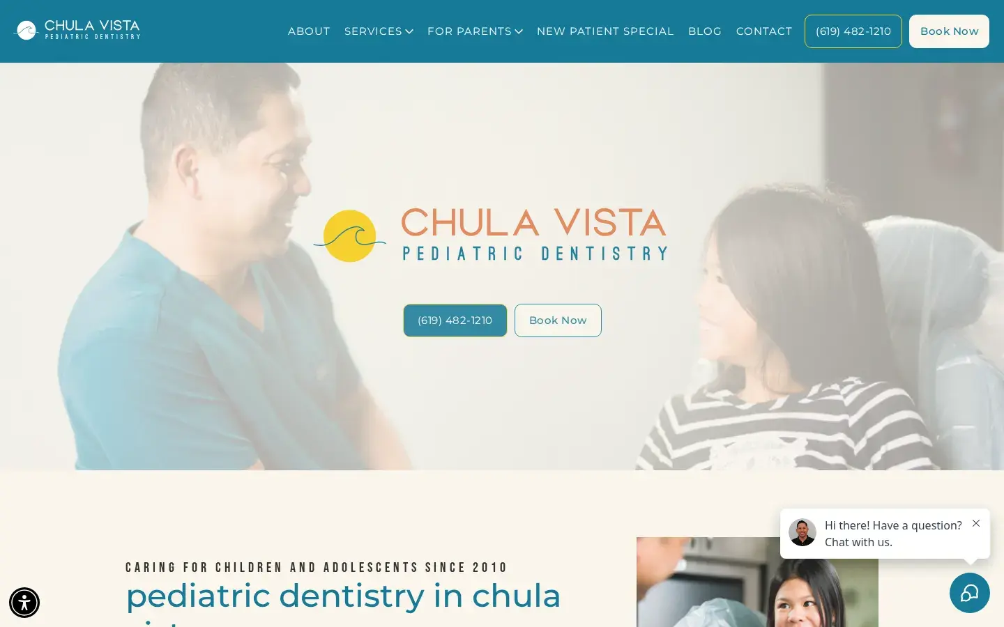 Homepage preview of Chula Vista Pediatric Dentistry