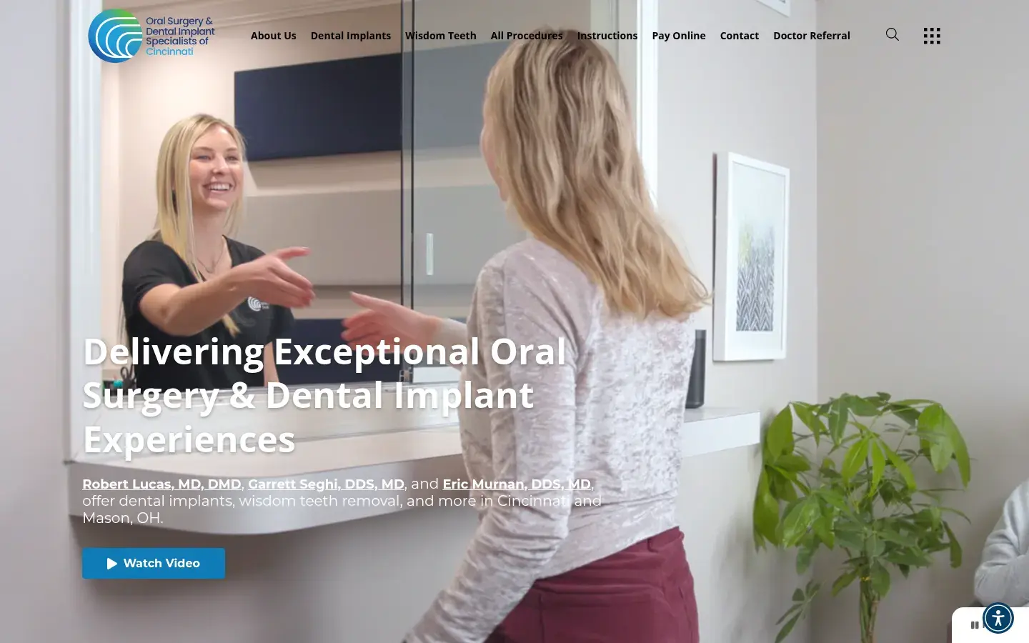 Homepage preview of Cincinnati Oral Surgeons, Inc.