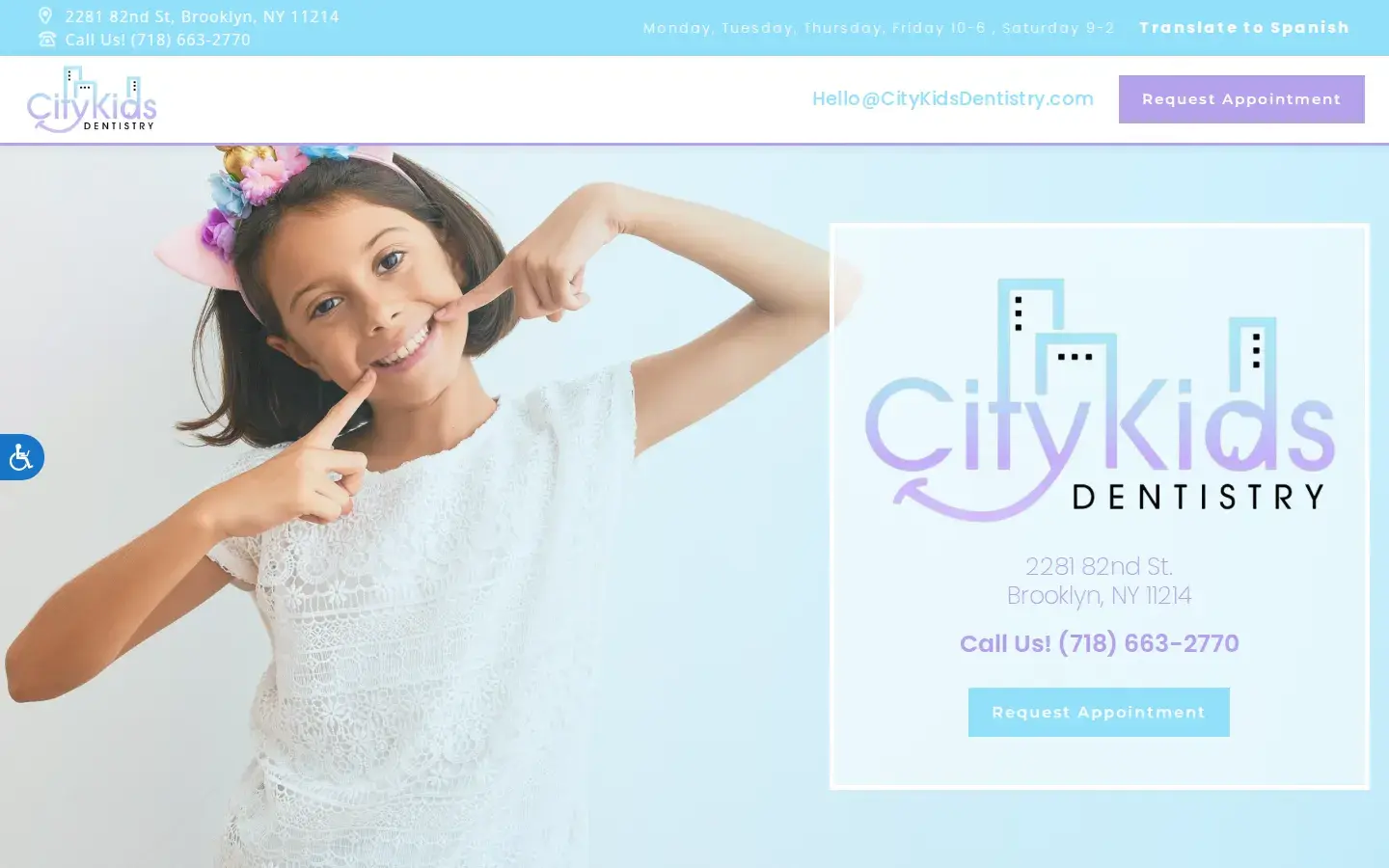 Homepage preview of City Kids Dentistry