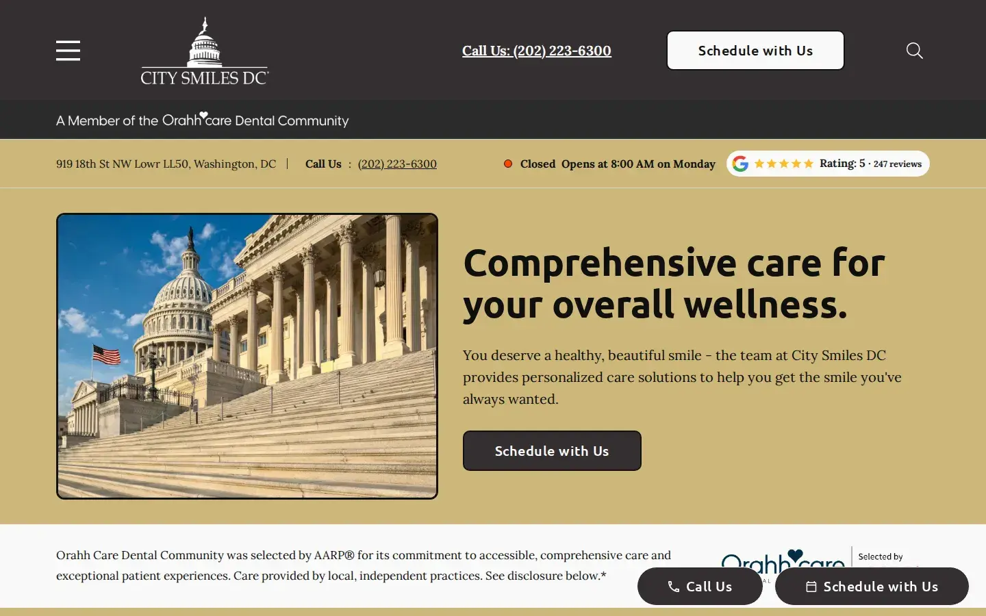 Homepage preview of City Smiles DC – Cosmetic Dentist