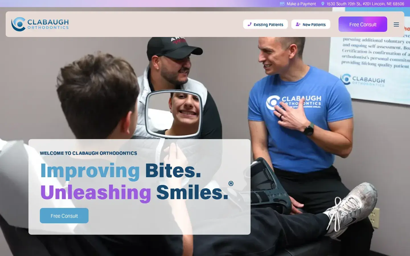 Homepage preview of Clabaugh Orthodontics