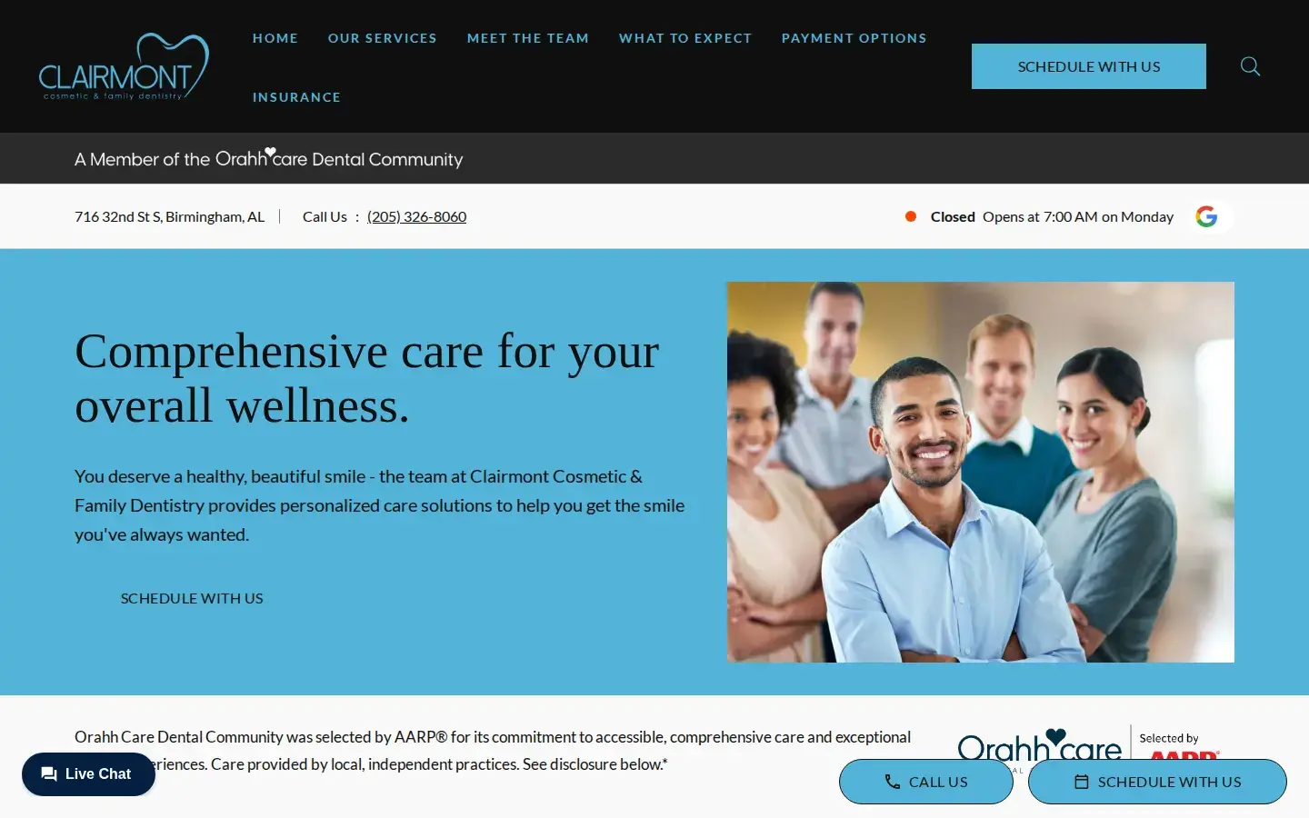Homepage preview of Clairmont Cosmetic & Family Dentistry