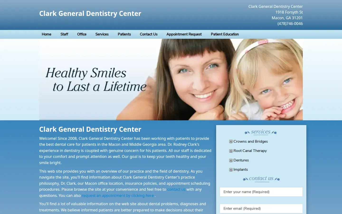 Homepage preview of Clark General Dentistry Center PC