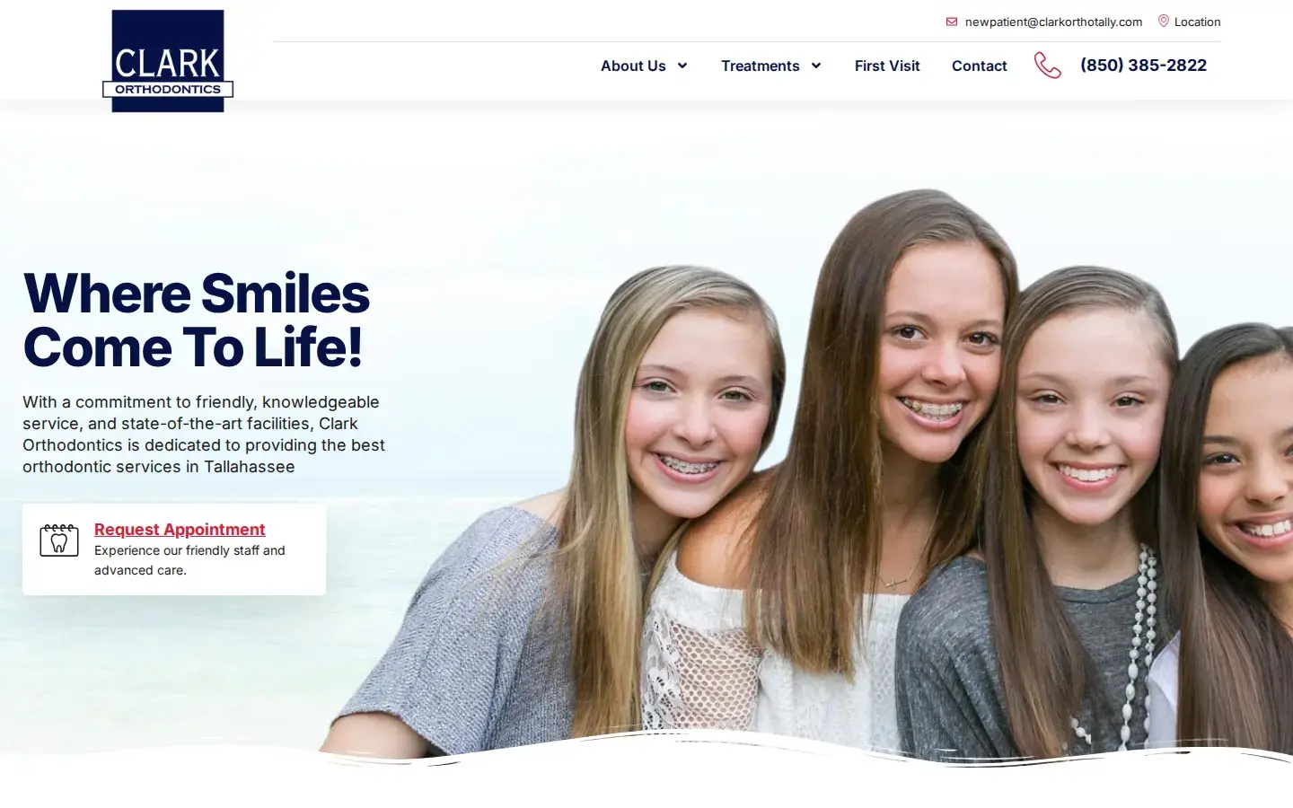 Homepage preview of Clark Orthodontics