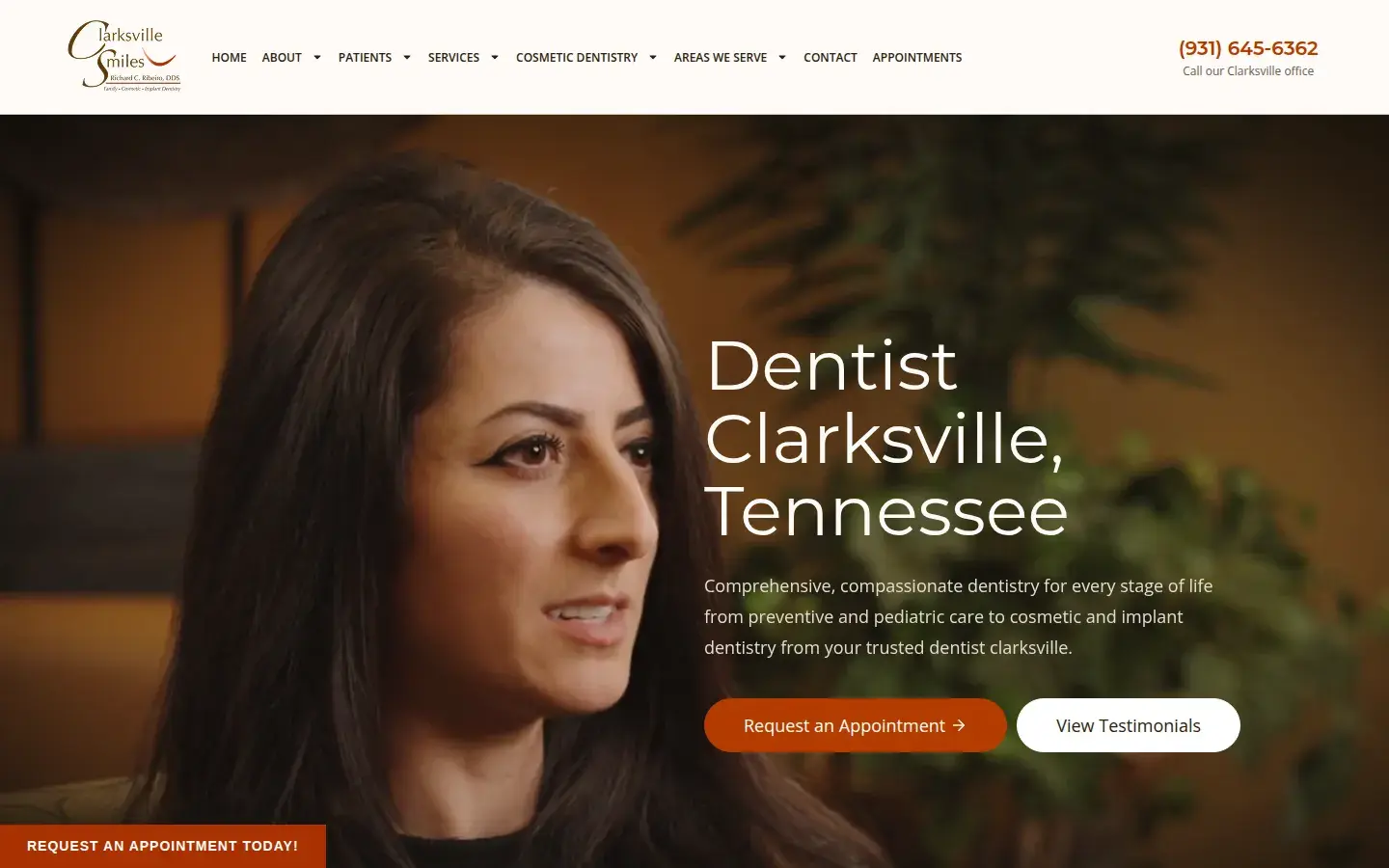 Homepage preview of Clarksville Smiles