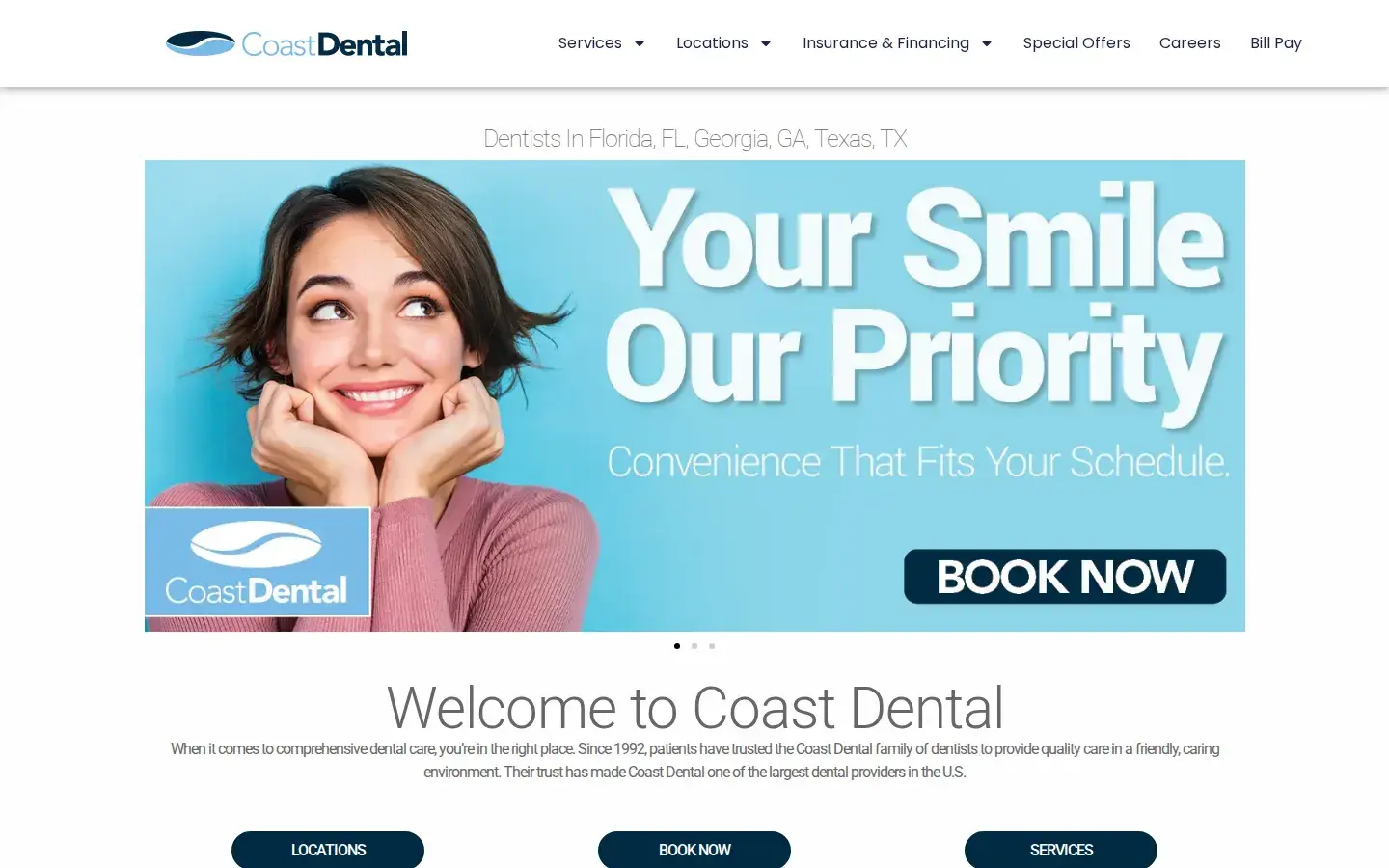 Homepage preview of Coast Dental & Orthodontics